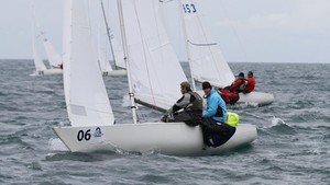 BRA 78 Ilha, Ribeiro and Ilha wining the last race - 2012 Soling Worlds photo copyright Chris Gribble taken at  and featuring the  class