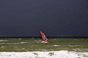 Bjorn tests the conditions - 2012 PWA Sylt World Cup photo copyright  John Carter / PWA http://www.pwaworldtour.com taken at  and featuring the  class