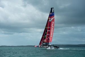 Emirates Team NZ AC72 sailing on the Hauraki Gulf, Auckland NZ September 6, 2012 photo copyright Chris Cameron/ETNZ http://www.chriscameron.co.nz taken at  and featuring the  class