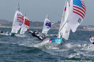 CLARK Amanda, LIHAN Sarah (USA), 470 - London 2012 Olympic Sailing Competition photo copyright Thom Touw http://www.thomtouw.com taken at  and featuring the  class