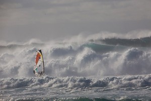 Current, extremely light winds and double-mast high sets were what the pros had to fight through - 2012 AWT Maui Makani Classic photo copyright American Windsurfing Tour http://americanwindsurfingtour.com/ taken at  and featuring the  class