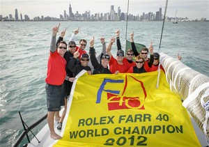 FLASH GORDON 6 crew celebrating their Farr 40 world title in Chicago - 2012 Rolex Farr 40 World Championship photo copyright  Rolex/ Kurt Arrigo http://www.regattanews.com taken at  and featuring the  class