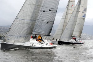 Farr 40 War Games gets a brilliant start on the River Derwent today - Combined Club Harbour Series 2012 photo copyright  Andrea Francolini Photography http://www.afrancolini.com/ taken at  and featuring the  class