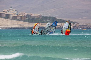 Finian leads the pack - PWA Sotavento Fuerteventura World Cup 2012 photo copyright  John Carter / PWA http://www.pwaworldtour.com taken at  and featuring the  class