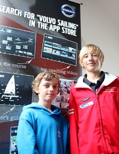 Haydn Sewell (left) Regatta fleet winner and Martin Wrigley Senior fleet winner - 2012 Volvo Gill Optimist British National Championship photo copyright Andy Green https://twitter.com/britishracingg taken at  and featuring the  class