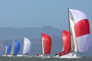 Day 1 at the 2012 Melges 24 North American Championship hosted by San Francisco Yacht Club, CA, USA, from 22-26 August 2012.
 photo copyright Fiona Brown http://www.fionabrown.com taken at  and featuring the  class