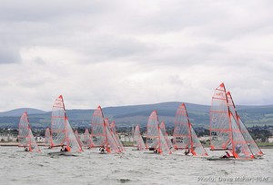 14 July 2012; A general view of the start of the Open Skiff - 29er Class at the Four Star Pizza ISAF Youth Sailing World Championship. Dun Laoghaire, Dublin. Picture credit: David Maher / SPORTSFILE photo copyright David Maher/ISAF taken at  and featuring the  class