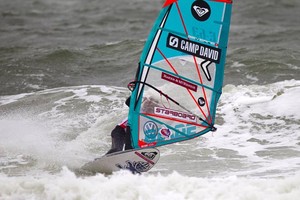 Iballa Moreno bottom turn - 2012 PWA Sylt World CUp photo copyright  John Carter / PWA http://www.pwaworldtour.com taken at  and featuring the  class