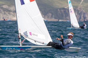 Jean Baptiste Bernaz (FRA) - London 2012 Olympic Sailing Competition photo copyright Thom Touw http://www.thomtouw.com taken at  and featuring the  class