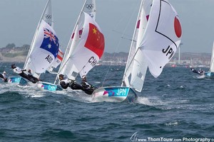 KONDO Ai, TABATA Wakako (JPN) - London 2012 Olympic Sailing Competition photo copyright Thom Touw http://www.thomtouw.com taken at  and featuring the  class