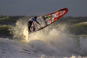 Koster air reverse - 2012 PWA Cold Hawaii World Cup photo copyright  John Carter / PWA http://www.pwaworldtour.com taken at  and featuring the  class