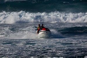 Lifeguard rescues - one of many yesterday - 2012 AWT Maui Makani Classic photo copyright American Windsurfing Tour http://americanwindsurfingtour.com/ taken at  and featuring the  class