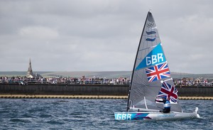 Ainslie. Finn class. London 2012 - Olympic Games -  day 8. photo copyright Carlo Borlenghi/FIV - copyright taken at  and featuring the  class