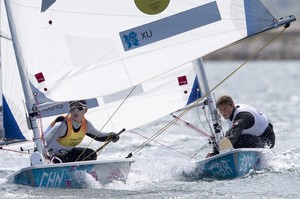 Medal race - Laser Radial. London Olympics 2012 photo copyright Carlo Borlenghi/FIV - copyright taken at  and featuring the  class