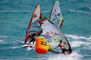 Mortefon chases - PWA Sotavento Fuerteventura World Cup 2012 photo copyright  John Carter / PWA http://www.pwaworldtour.com taken at  and featuring the  class