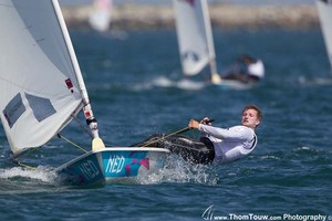 NED, Laser - London 2012 Olympic Sailing Competition photo copyright Thom Touw http://www.thomtouw.com taken at  and featuring the  class