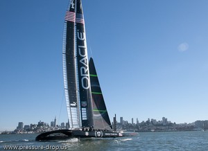 Oracle Team USA - Day 7 - October 15, 2012 - photo copyright Erik Simonson/ pressure-drop.us http://www.pressure-drop.us taken at  and featuring the  class