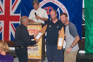 Edward Cox and Peter Bevis - AUS 7 - 2012 Flying Dutchman World Championship prizegiving photo copyright  Richard Phillips taken at  and featuring the  class