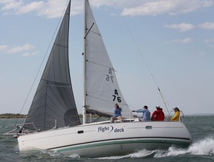 QLD Beneteau Cup 2011, French Challenge winner Flight Deck handled the boisterous race conditions beautifully photo copyright Tracey Johnstone taken at  and featuring the  class