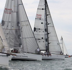 QLD Beneteau Cup 20120, Ultimate Positioning struck hard on the start line in race three photo copyright Tracey Johnstone taken at  and featuring the  class