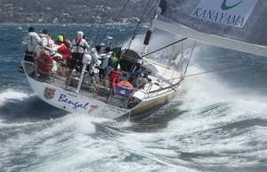 KLC Bengal 7 smoking - Rolex Sydney Hobart 2012 photo copyright Crosbie Lorimer http://www.crosbielorimer.com taken at  and featuring the  class