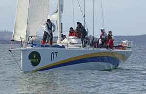 ….and from that to this in two minutes. KLC Bengal 7 hits the classic hole east of Sandy Point. - Rolex Sydney Hobart 2012 photo copyright Crosbie Lorimer http://www.crosbielorimer.com taken at  and featuring the  class