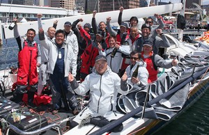 KLC Bengal 7 crew at Hobart - Rolex Sydney Hobart 2012 photo copyright Crosbie Lorimer http://www.crosbielorimer.com taken at  and featuring the  class