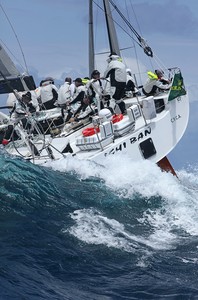 Ichi Ban goes over the top - Rolex Sydney Hobart Race 2012 photo copyright Crosbie Lorimer http://www.crosbielorimer.com taken at  and featuring the  class