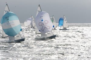 2012 Flying Dutchman World Championship Race 4 reach photo copyright  Richard Phillips taken at  and featuring the  class