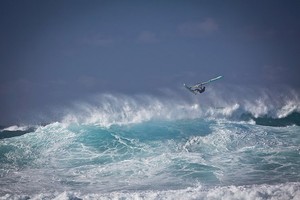 Rudy's infamous aerial - 2012 AWT Maui Makani Classic photo copyright American Windsurfing Tour http://americanwindsurfingtour.com/ taken at  and featuring the  class