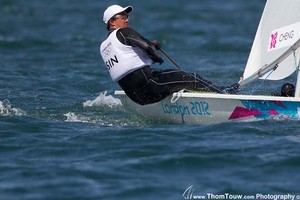 SIN, Laser - London 2012 Olympic Sailing Competition photo copyright Thom Touw http://www.thomtouw.com taken at  and featuring the  class