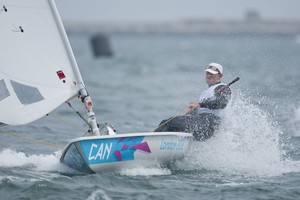 David Wright (CAN) competing yesterday in the Men’s Lase event in The London 2012 Olympic Sailing Competition. photo copyright onEdition http://www.onEdition.com taken at  and featuring the  class