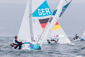 Scheidt and Prada - London 2012 Olympic Sailing Competition photo copyright Thom Touw http://www.thomtouw.com taken at  and featuring the  class