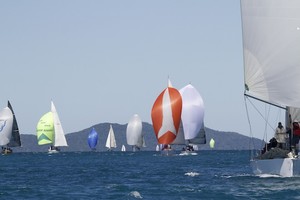 Cruising Division under spinnaker heading home - Telcoinabox Airlie Beach Race Week 2012 photo copyright Teri Dodds http://www.teridodds.com taken at  and featuring the  class