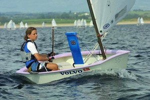Team Volvo Sailor and Silver Olympic Medallist Hannah Mills in Pwllheli in 2002 photo copyright Peter Newton taken at  and featuring the  class