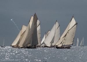 Start, gaffers - Régates Royales-Trophée Panerai 2012 photo copyright  James Robinson Taylor taken at  and featuring the  class