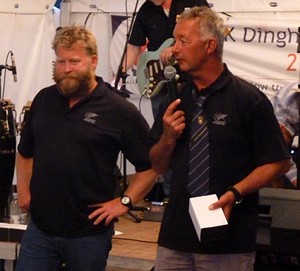 Rob hHengst and Greg Wilcox - OK Dinghy World Championship 2012 Prizegiving photo copyright Robert Deaves/Finn Class http://www.finnclass.org taken at  and featuring the  class