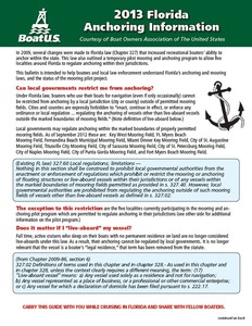 Boaters can download this two page BoatUS Florida Anchoring Tip Sheet by visiting www.BoatUS.com/gov/flanchoringsheet photo copyright BoatUS Press Room taken at  and featuring the  class