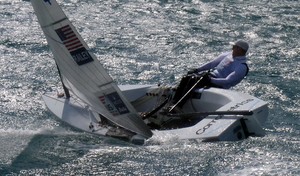 Zach Railey Upwind - London 2012 Olympic Sailing Competition photo copyright Robert Deaves/Finn Class http://www.finnclass.org taken at  and featuring the  class