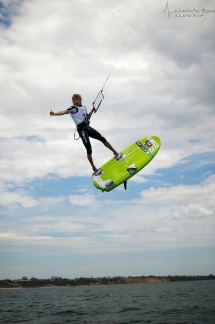 Gruber celebrating with style - Sail Melbourne © Markus Schwendtner