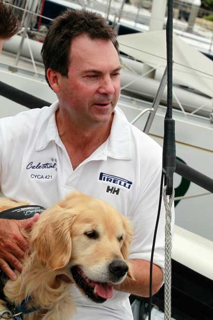 Celestial Assistance Dogs skipper Sam Haynes  - Celestial Assistance Dogs in the Sydney to Hobart © Howard Wright /IMAGE Professional Photography http://www.imagephoto.com.au