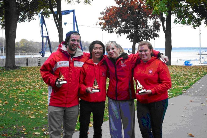 McGill University Redbirds pose with their National Championship trophies - CICSA 2012 Fleet Racing National Championships © Joshua Bullen