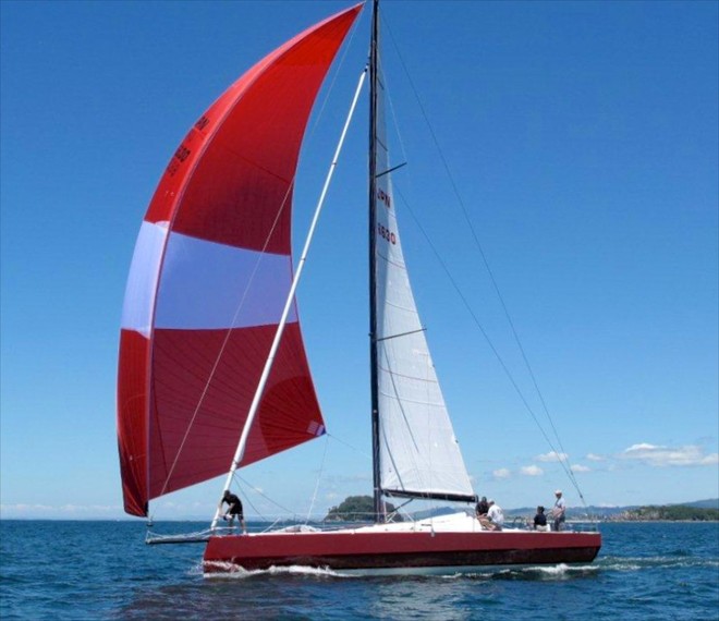 The Bakewell-White designed Kagirohi, sea trialling off Tauranga © SW