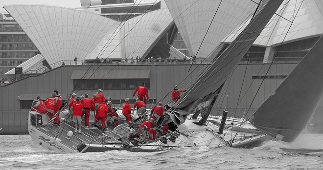 Wild Oats XI finishes, SOLAS BIg Boat Race. - Rolex Sydney Hobart Yacht Race 2102 © Crosbie Lorimer http://www.crosbielorimer.com