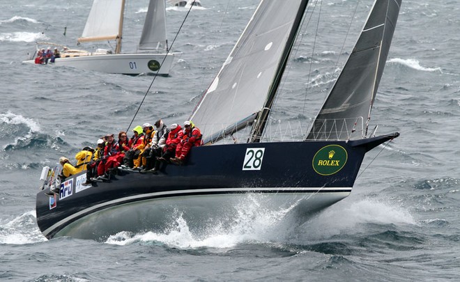 Sailors with Disabilities in front of Tusitala after leaving the Heads - Rolex Sydney to Hobart ©  Alex McKinnon Photography http://www.alexmckinnonphotography.com