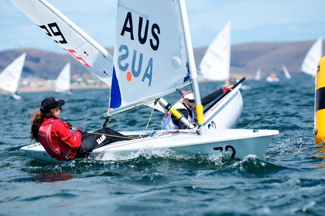 Quenslander Ella Evans racing in the Laser Radial class - 2012 International Laser Australian championships © Dane Lojek