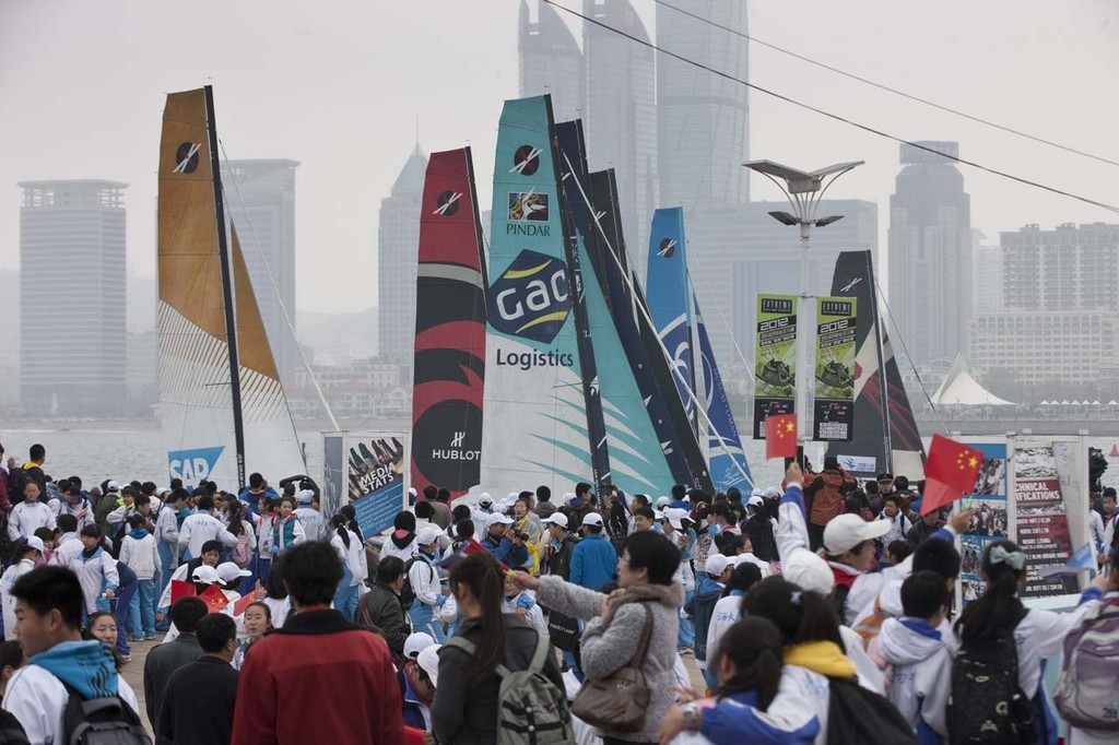 2012 Extreme sailing Series. Qingdao ``Double Star`` Cup. Act 2 . Qingdao. China. 
 
Credit: Lloyd Images photo copyright Lloyd Images http://lloydimagesgallery.photoshelter.com/ taken at  and featuring the  class