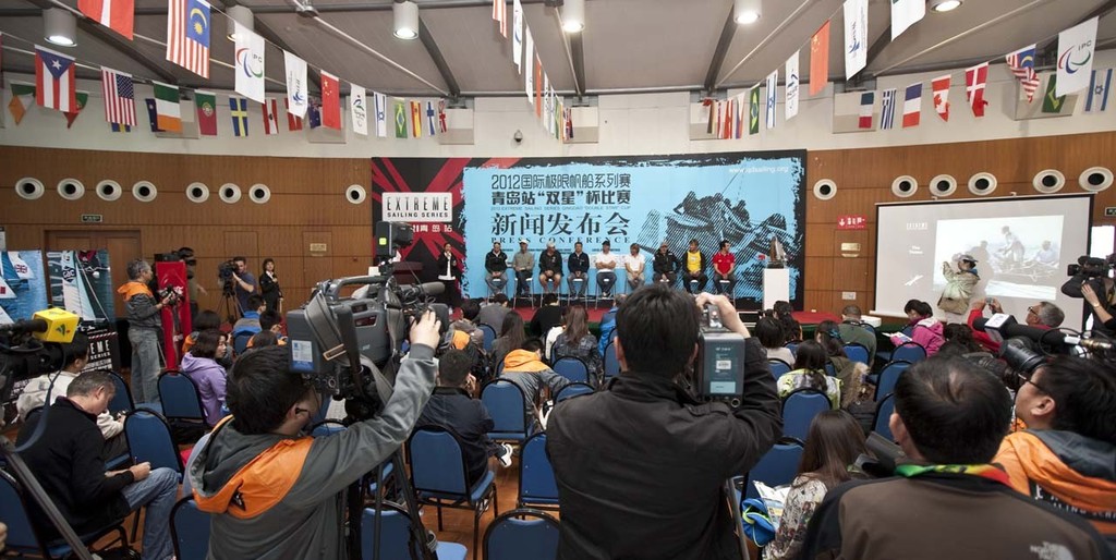 2012 Extreme sailing Series. Qingdao ``Double Star`` Cup. Act 2 . Qingdao. China. Skippers press conference 
Credit: Lloyd Images photo copyright Lloyd Images http://lloydimagesgallery.photoshelter.com/ taken at  and featuring the  class