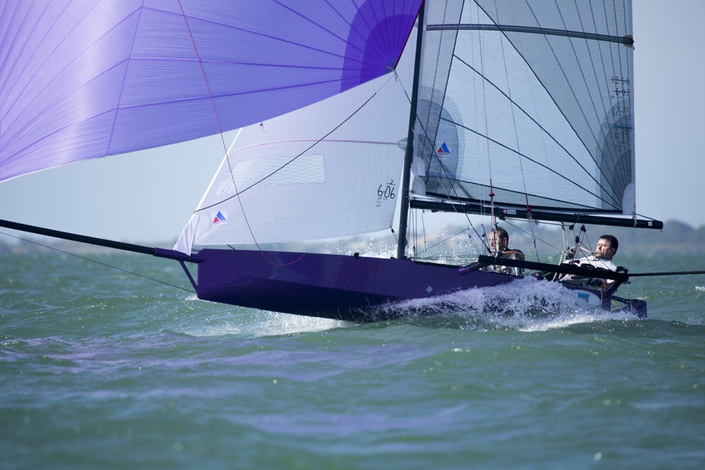 Carbon Comet II living up to its name-  Luke Devine & Ben Austin - International 14 Australian Championships  © Andrew Gough