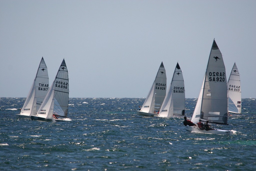 Sharpies beating up the upwind leg - 70th Australian Sharpie Nationals © Harry Fisher